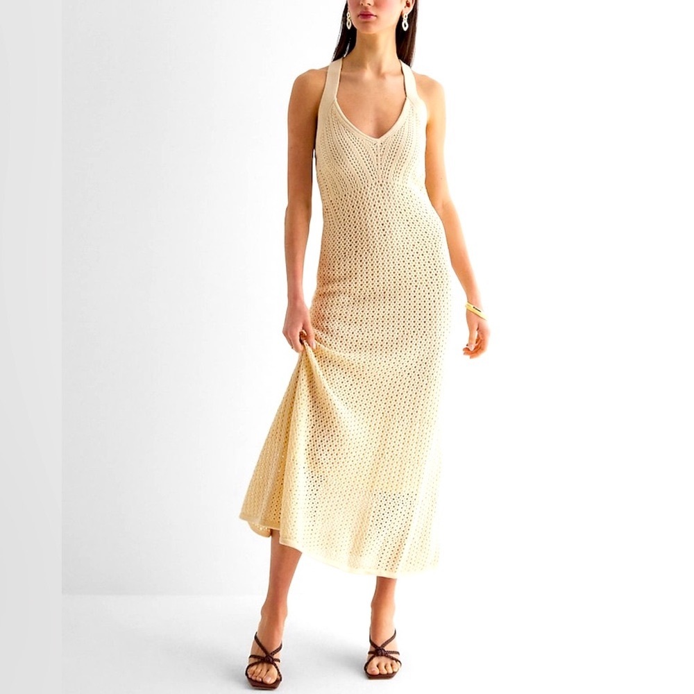 Express Crochet V-Neck Twist Back Maxi - New with tags!